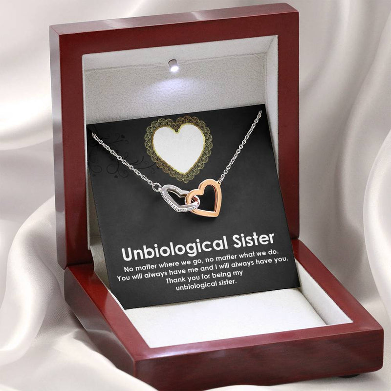 Inter Locking Heart Necklace- Exclusive Unbiological Sister Necklace