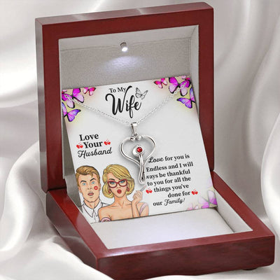 Caregiver Gifts For Wife Stethoscope Necklace With Romantic Message Card For Her