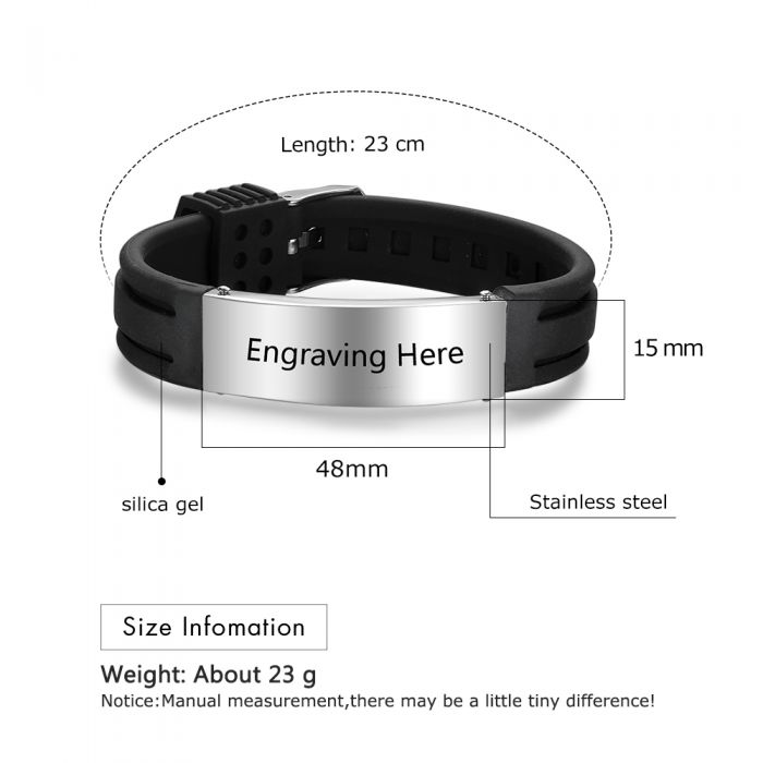 Stainless Steel Engraving Medical Alert Bracelets