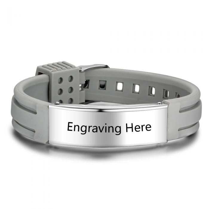 Stainless Steel Engraving Medical Alert Bracelets