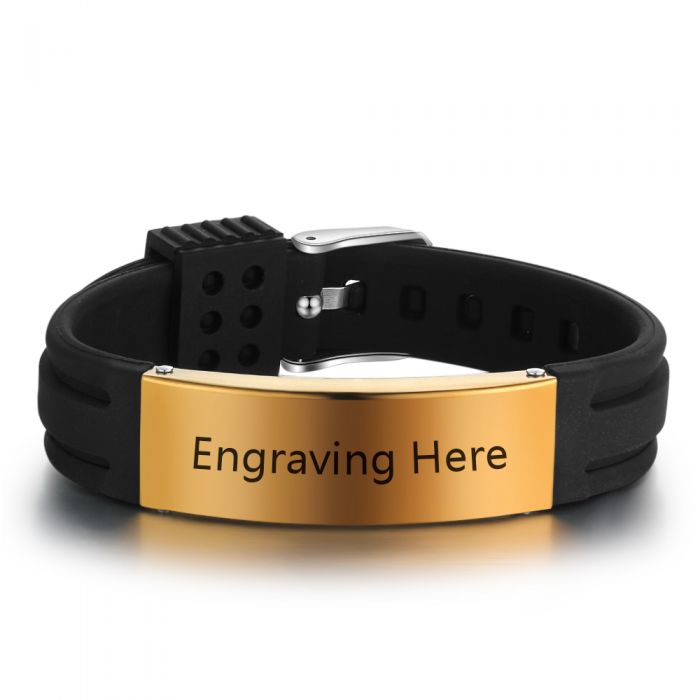 Stainless Steel Engraving Medical Alert Bracelets