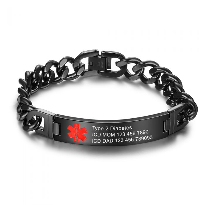 Personalized Medical Alert Bracelet-Gifts For Men & Women