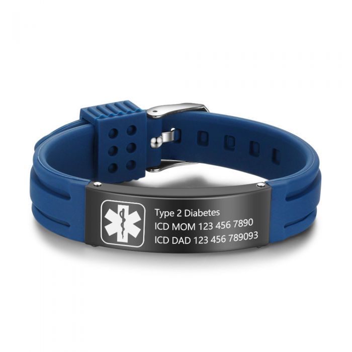Personalized Medical Alert ID Bracelet
