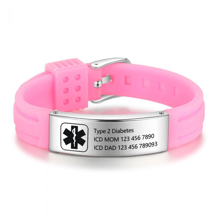 Personalized Medical Alert ID Bracelet