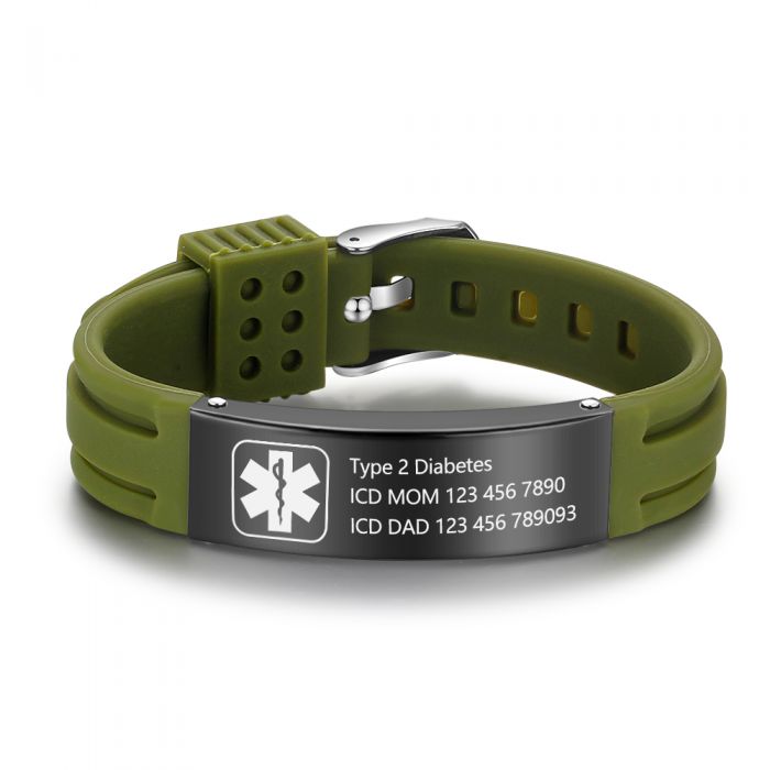 Personalized Medical Alert ID Bracelet