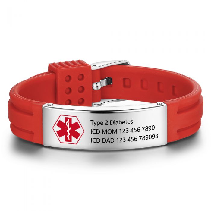 Personalized Medical Alert ID Bracelet
