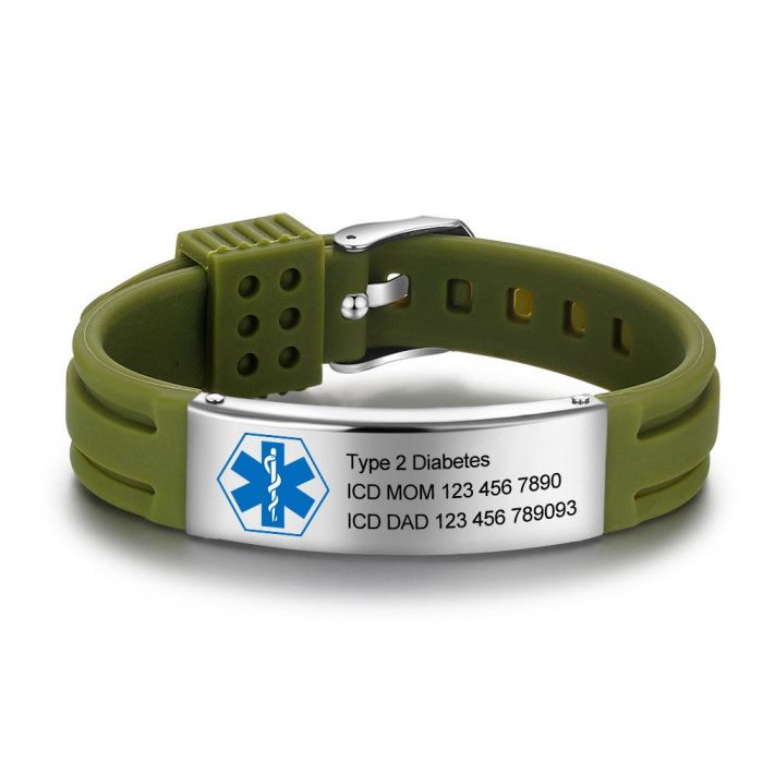 Personalized Medical Alert ID Bracelet