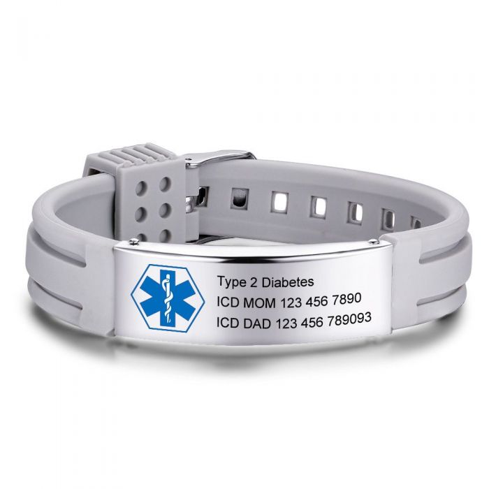 Personalized Medical Alert ID Bracelet