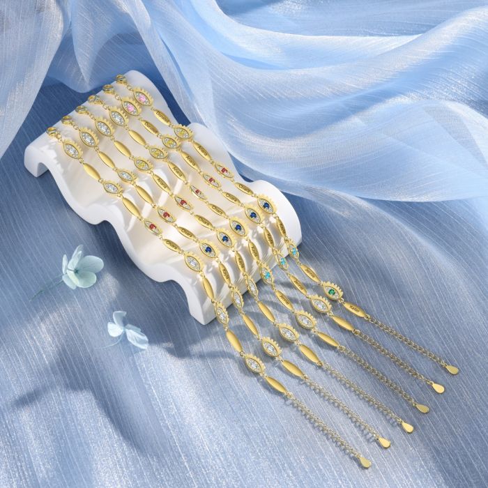 Personalized Evil Eye Bracelet-Mothers Day Gift For New Mom