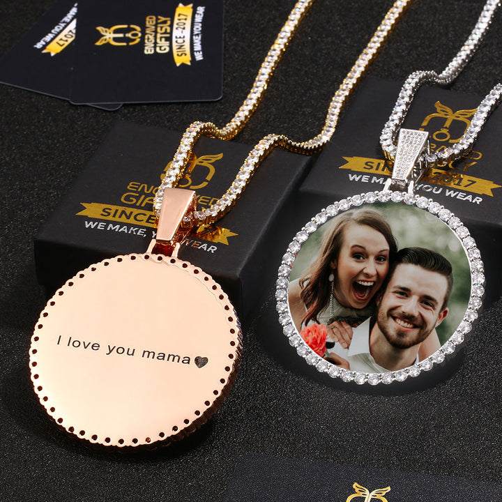 Custom Photo Medallions Necklace For Christmas- Best Gifts For Boyfriend