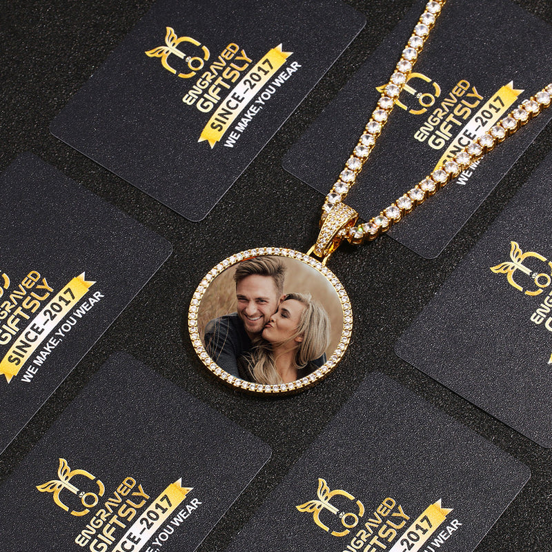 Custom Photo Medallions Necklace For Christmas- Best Gifts For Boyfriend