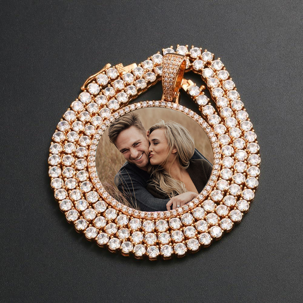 Custom Photo Medallion Necklace- Best Christmas Gifts For Couple
