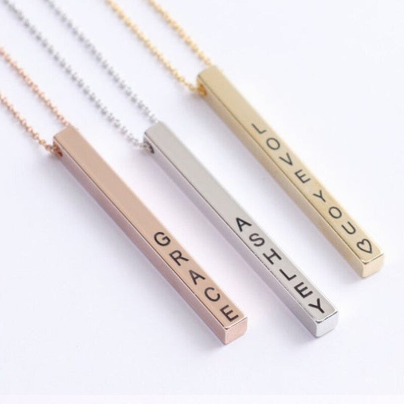 Custom Bar Necklace- Special Gift For Her