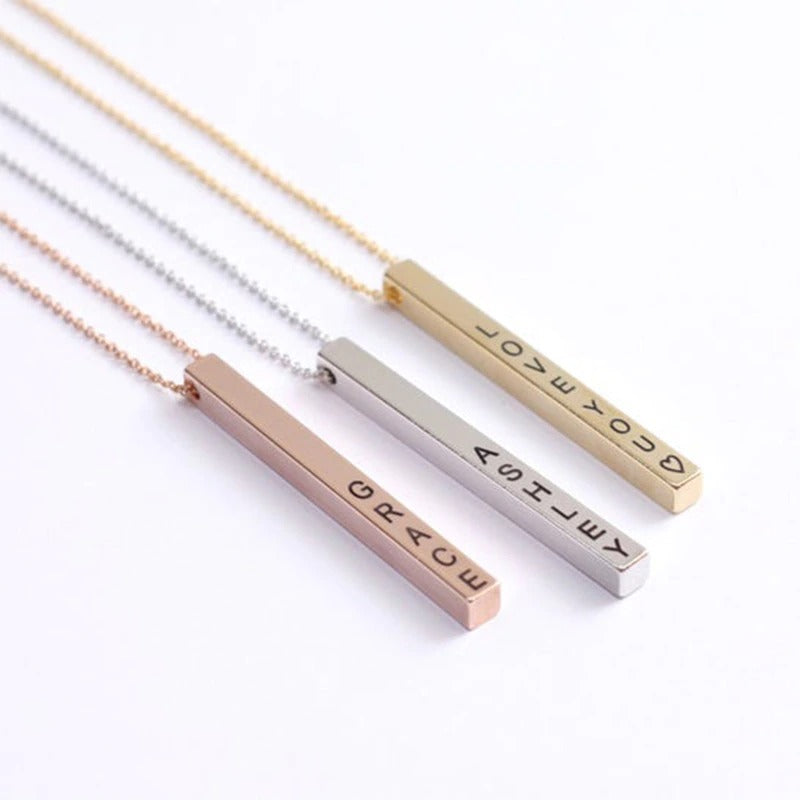 Custom Bar Necklace- Special Gift For Her