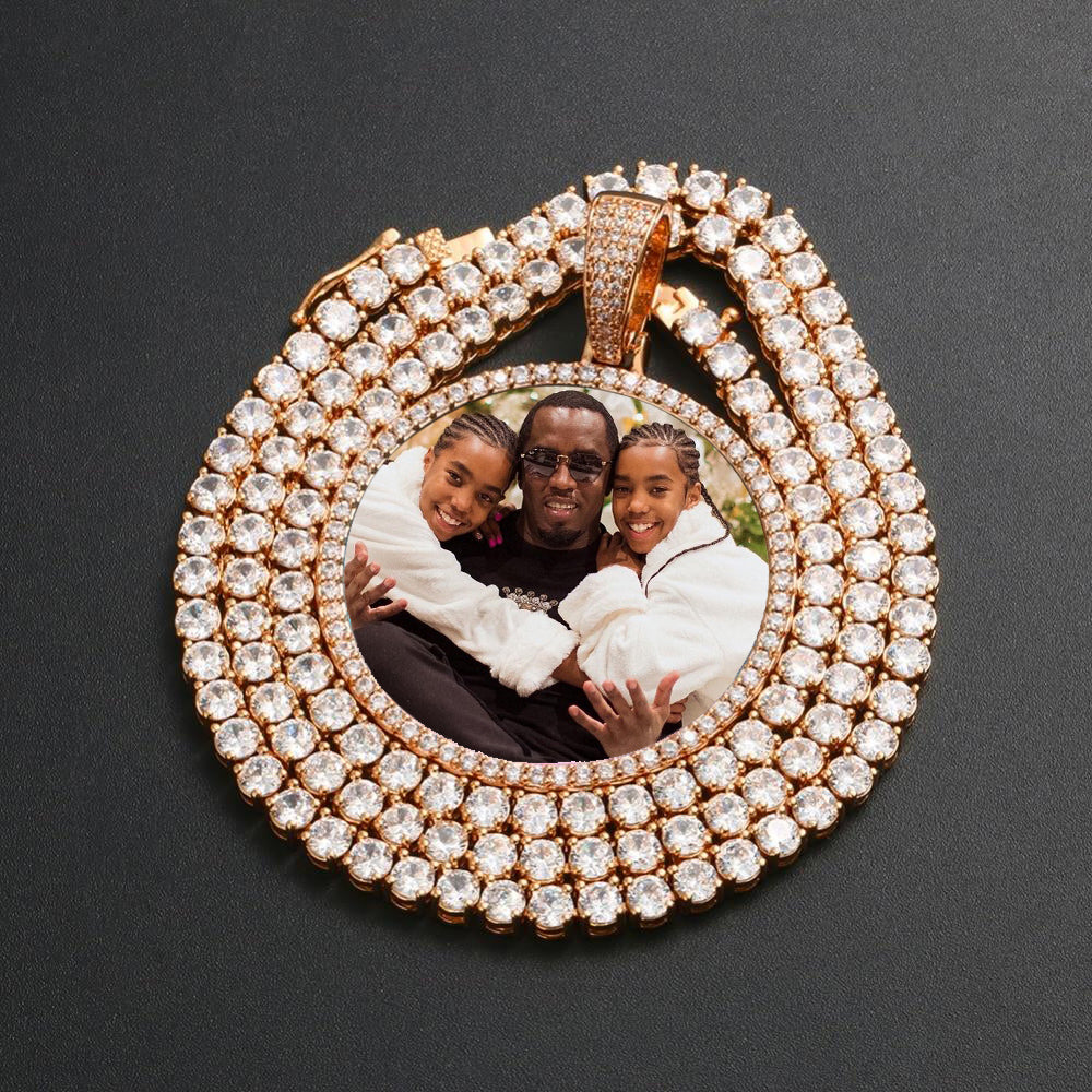 Custom Photo Medallion Necklace- Best Christmas Gifts For Dad