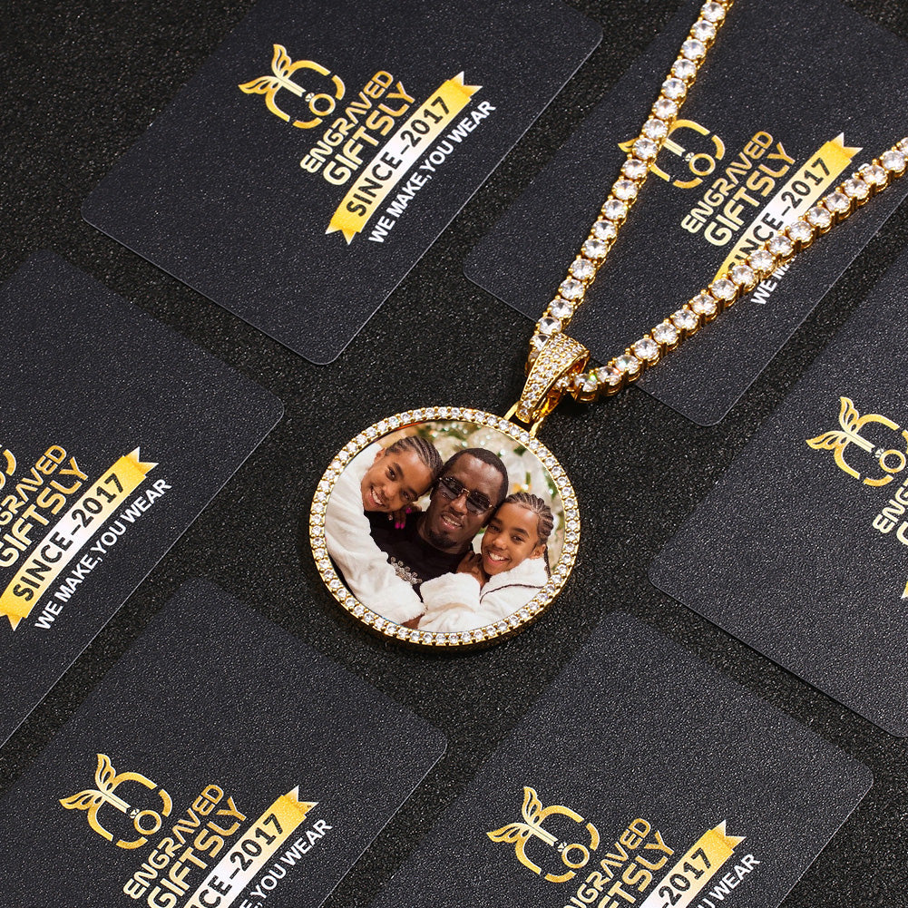 Custom Photo Medallions Necklace For Men- Christmas Gifts For Dad