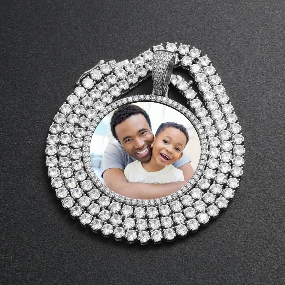 Custom Photo Medallion Necklace- Best Christmas Gifts For Dad