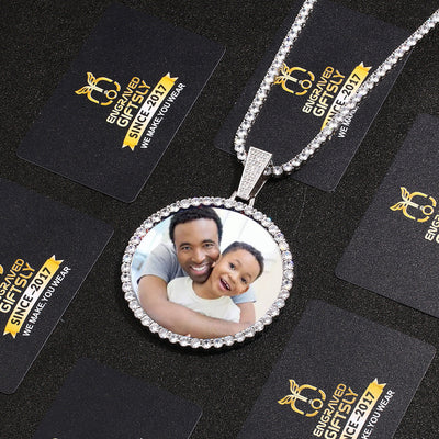 Custom Photo Medallions Necklace For Men- Christmas Gifts For Dad