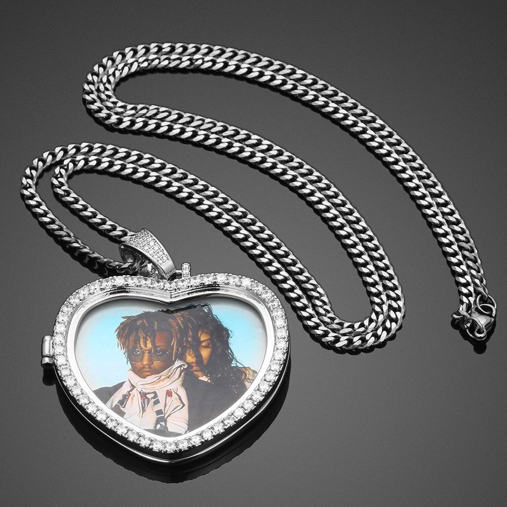 Personalized Heart Photo Necklace-Christmas Gifts For Grandparents-Christmas Gifts For Great Grandma-Christmas Gifts For Grandma