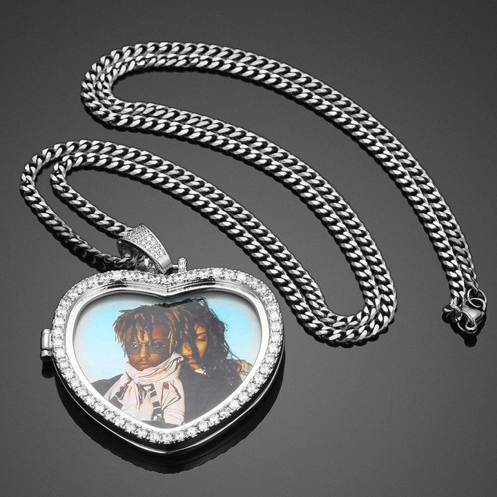 Personalized Heart Photo Necklace-Christmas Gifts For Grandparents-Christmas Gifts For Great Grandma-Christmas Gifts For Grandma