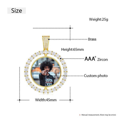 Necklace With Picture Inside- Valentine Gifts For Women- Double Side Rotating Medallion Necklace