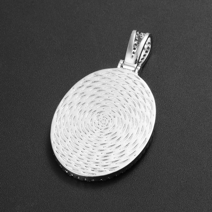 Memory Pendant- Hip Hop Pendant-Oval Pendant Necklace