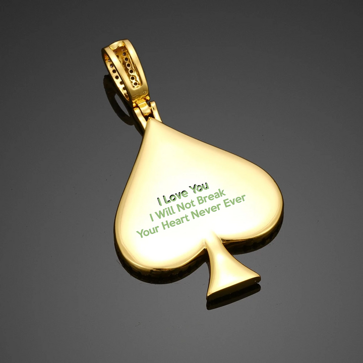 Spade Personalized Photo Memory Medallion necklace