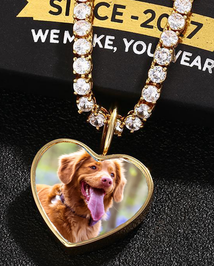 Personalized Photo Cremation Urn Necklace for Ashes With Filling Tool- 18k Gold Custom Heart Pendant Memorial Keepsake
