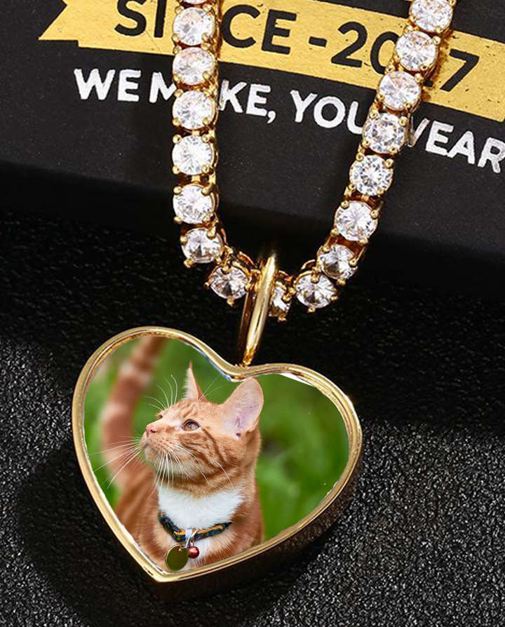 Personalized Photo Cremation Urn Necklace for Ashes With Filling Tool- 18k Gold Custom Heart Pendant Memorial Keepsake
