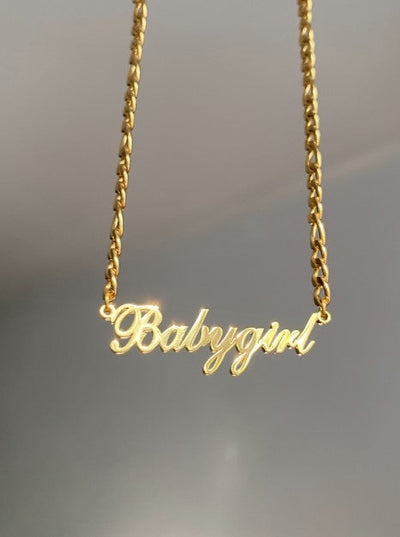 18k Gold Plated Name Necklace- Best Gifts For Mother's Day