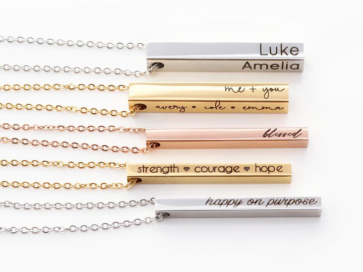 Custom Bar Necklace- Special Gift For Her