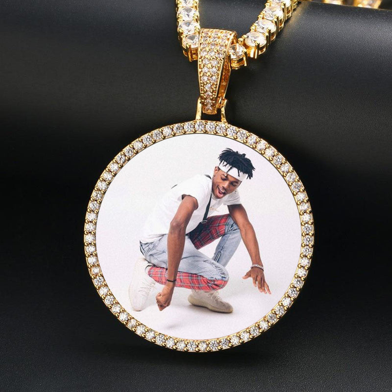 Iced Out Personalized Picture Necklace For Hip Hop Lover