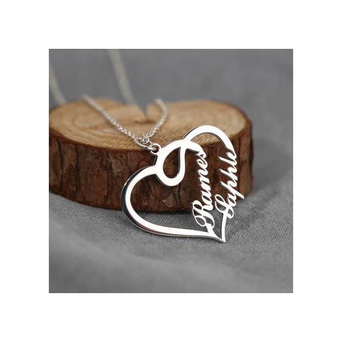 S925 Heart Necklace With Name-First Mothers Day Gift
