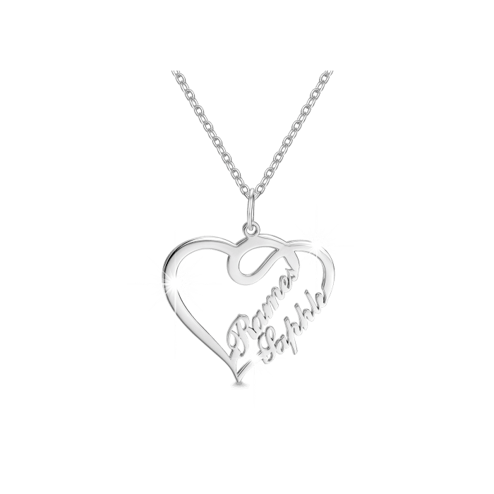 S925 Heart Necklace With Name-First Mothers Day Gift