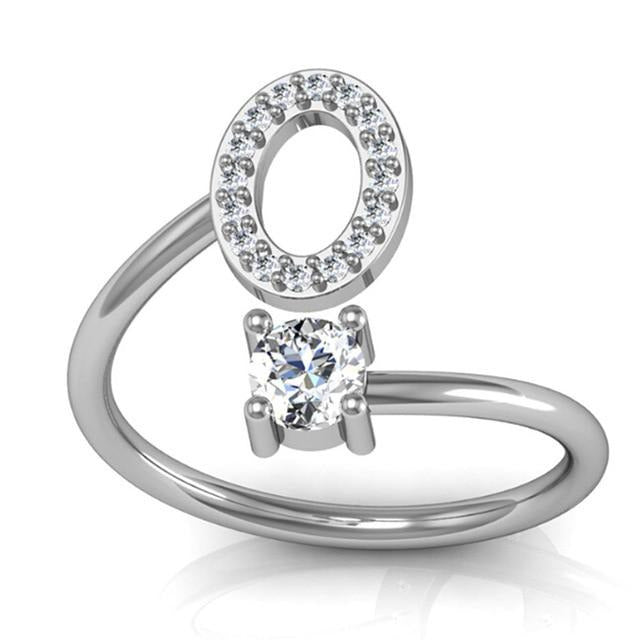 Iced Initial Ring - Engraved Giftsly