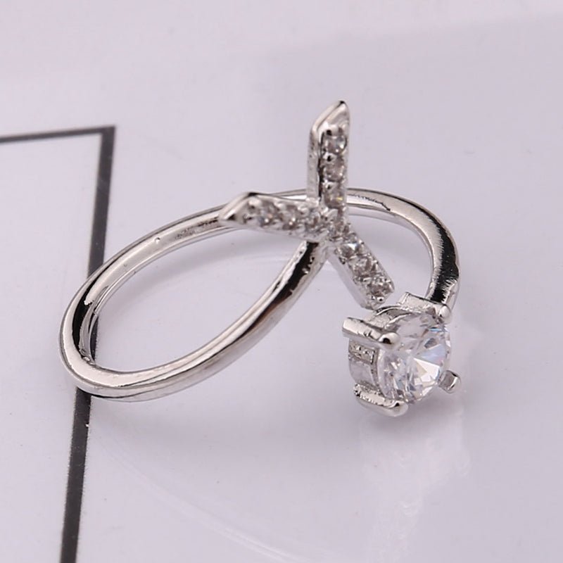 Iced Initial Ring - Engraved Giftsly