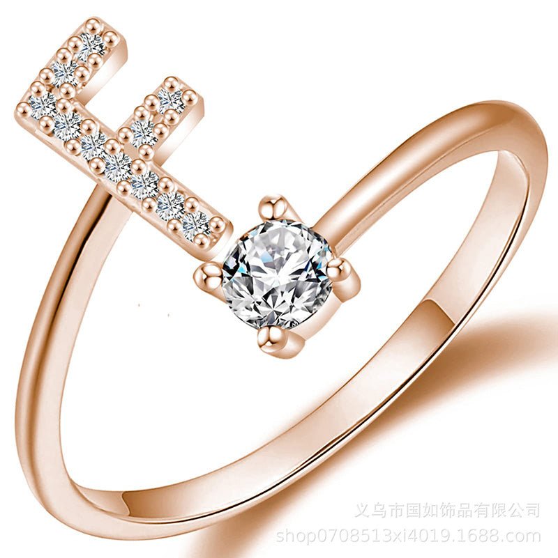 Iced Initial Ring - Engraved Giftsly