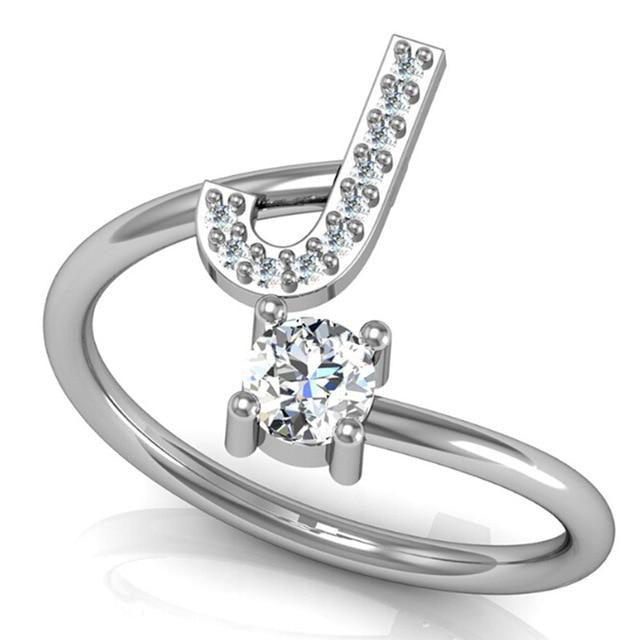 Iced Initial Ring - Engraved Giftsly