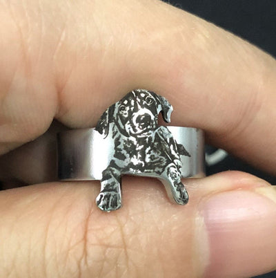 Personalized Pet Ring - Cat Memorial Jewelry Personalized Pet Ring