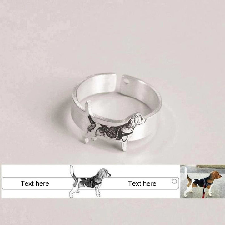 Personalized Pet Ring - Cat Memorial Jewelry Personalized Pet Ring