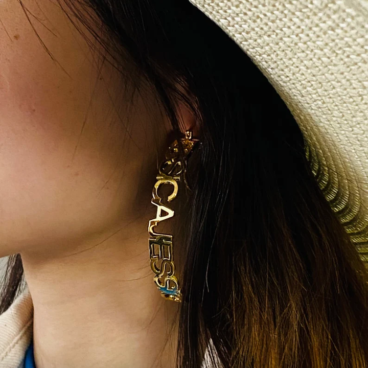 Custom Name Hoop Earrings- Name Hoop Earring