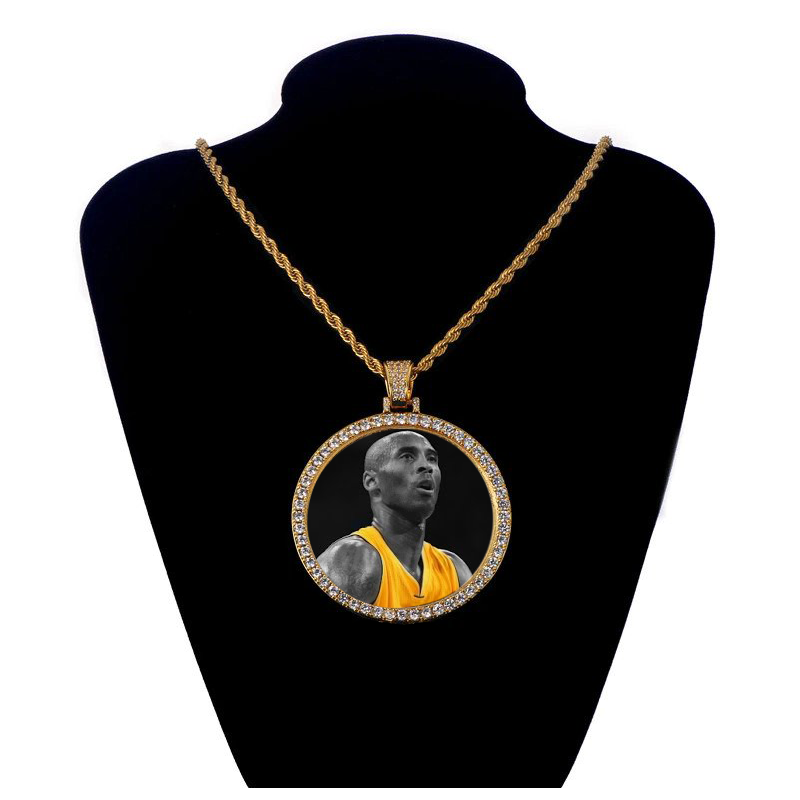 Kobe Bryant In Remembrance Custom Made Photo Medallions Necklace