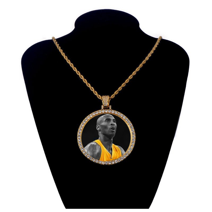 Kobe Bryant In Remembrance Custom Made Photo Medallions Necklace