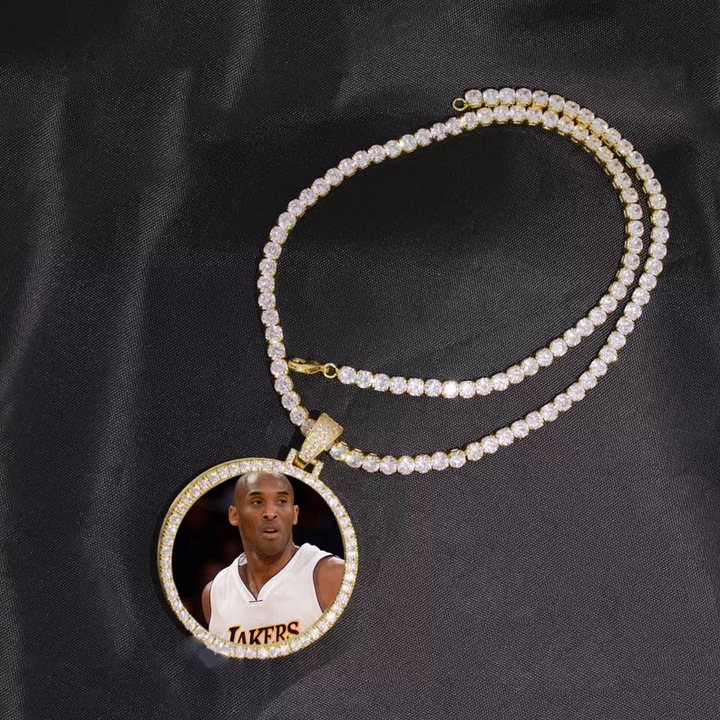 Kobe Bryant In Remembrance Custom Made Photo Medallions Necklace