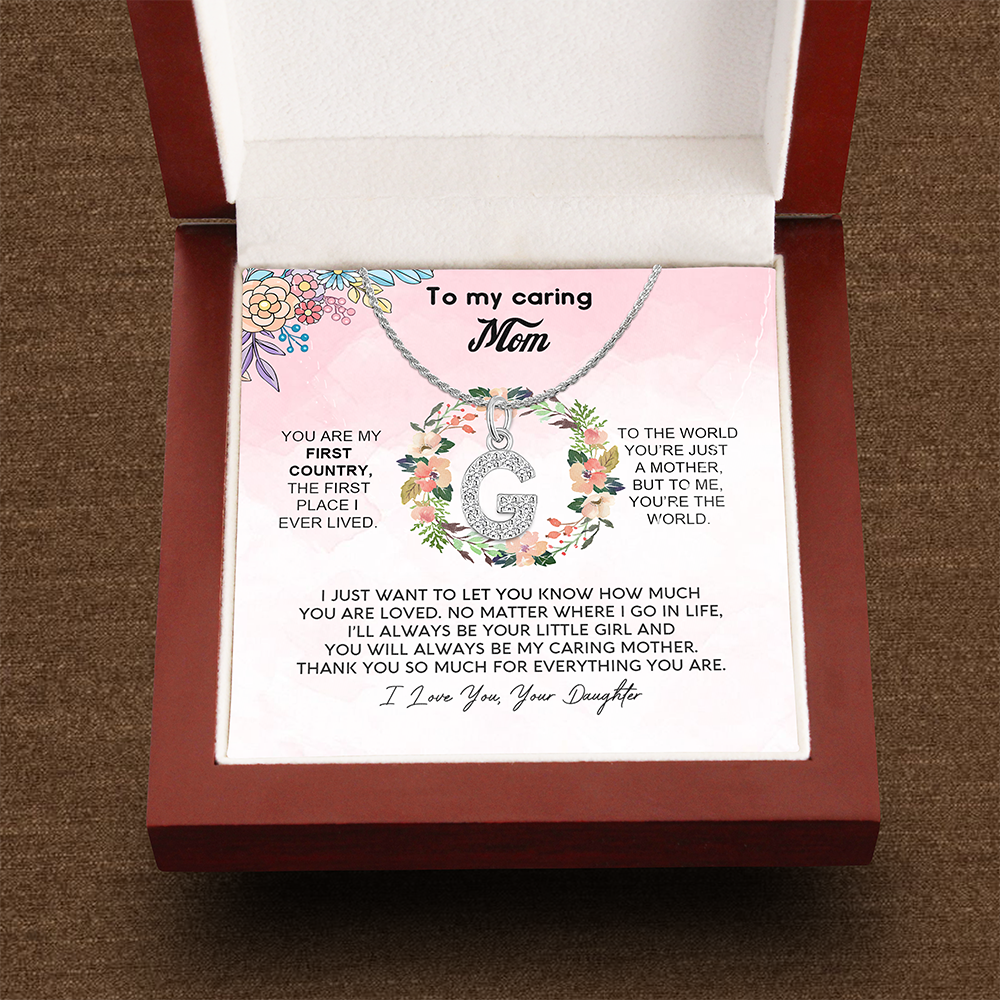 925 Sterling Silver Moissanite Initial 26 Letter Charm Pendant Necklace For Women- Best Mother's Day Gift For Mom