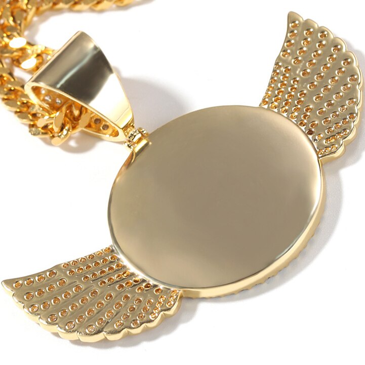 Custom Made Angel Wings Memorial Necklace With Picture-Christmas Gifts For Coworkers- Christmas Gift For Husband-