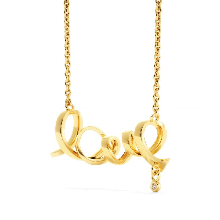 The Gorgeous Scripted LOVE Necklace With Husband To Wife Romantic "First Date" Message Card