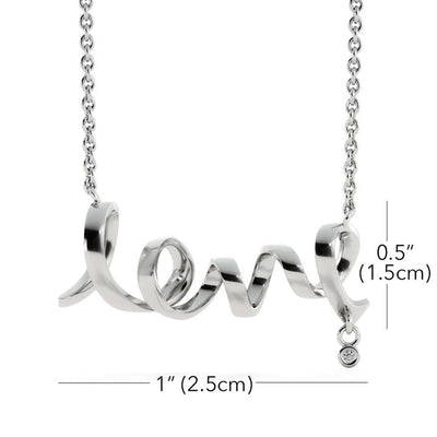The Gorgeous Scripted LOVE Necklace With Husband To Wife I Love You Till Last Breath Message Card