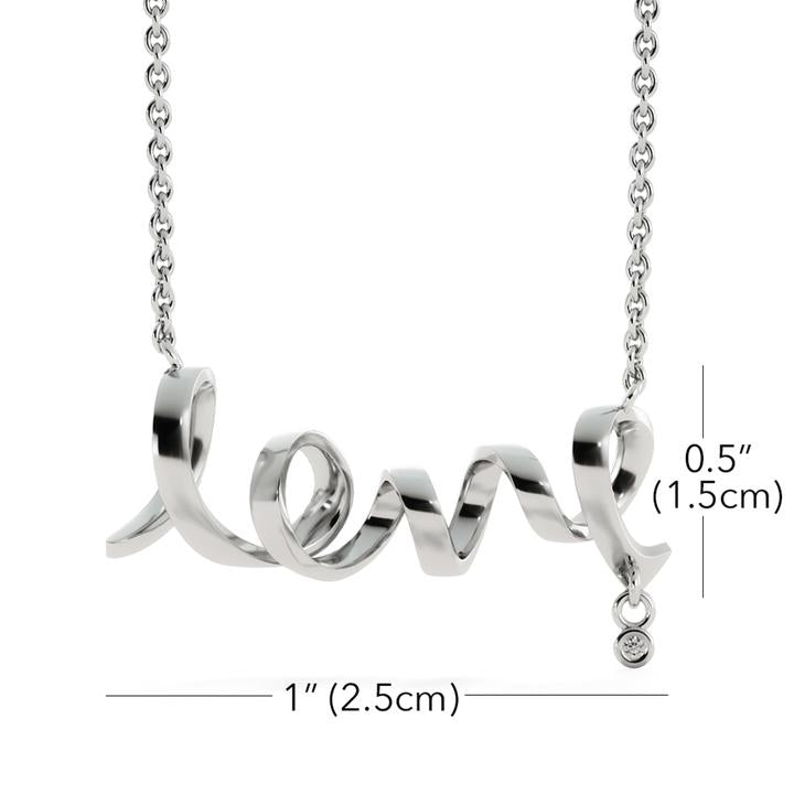 The Gorgeous Scripted LOVE Necklace With Husband TO Wife A Piece Of My Heart Message Card