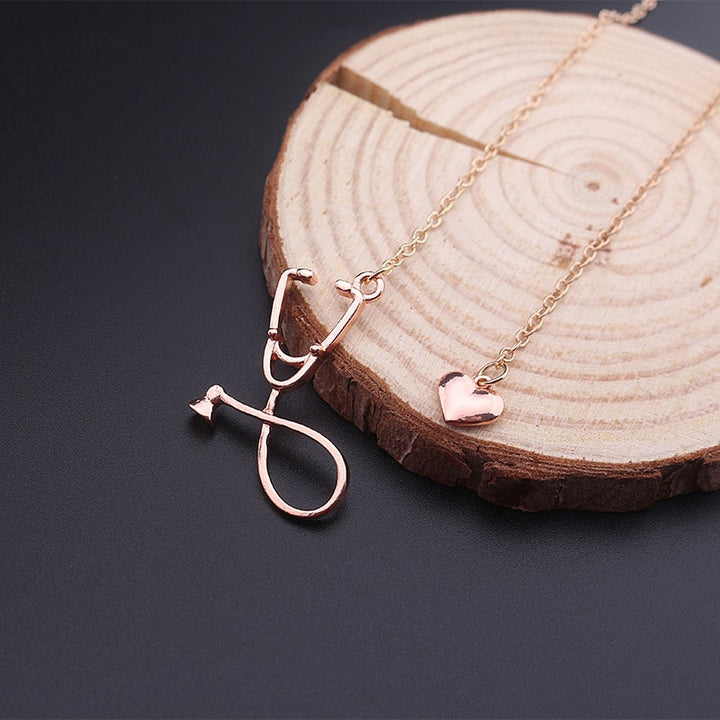 Stethoscope Heart Pendant Necklace